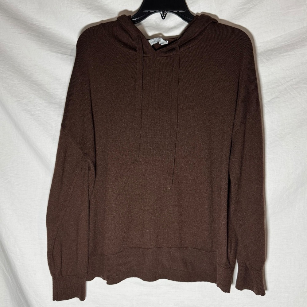 Luxury Premier Collection Brown Cashmere Wool Blend Sweater Hoodie Minimalist